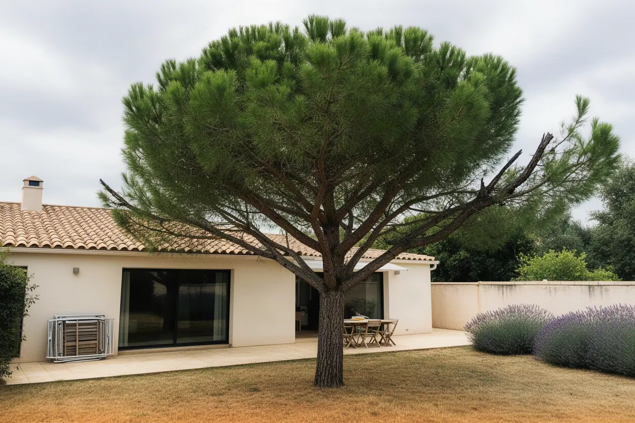 Pin chargé avant taille sanitaire à Aix-en-Provence