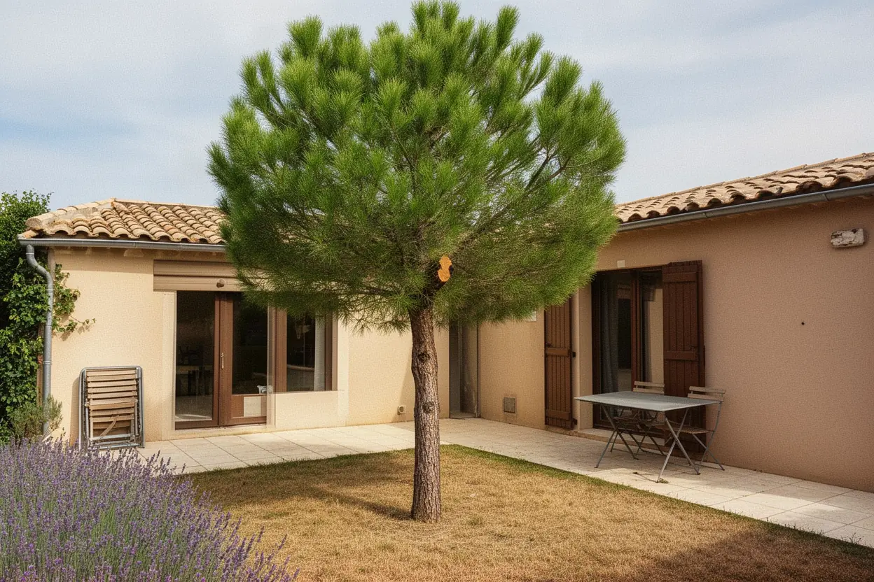 Pin éclairci après taille douce à Aix-en-Provence