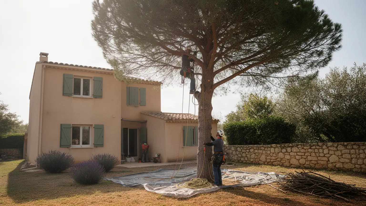Élagage et abattage à Aix-en-Provence par un arboriste grimpeur
